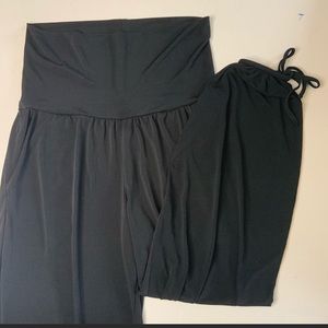 ONZIE HAREM PARACHUTE TIE ANKLE HIGH WAIST PANTS